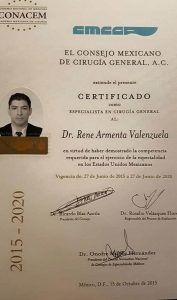 CMCG Mexican Board of General Surgery Dr Rene Armenta Valenzuela