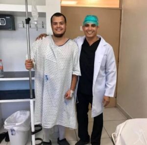 Dr. Rodriguez with patient