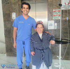 Dr. Christian Rodriguez Lopez with patient Kara P